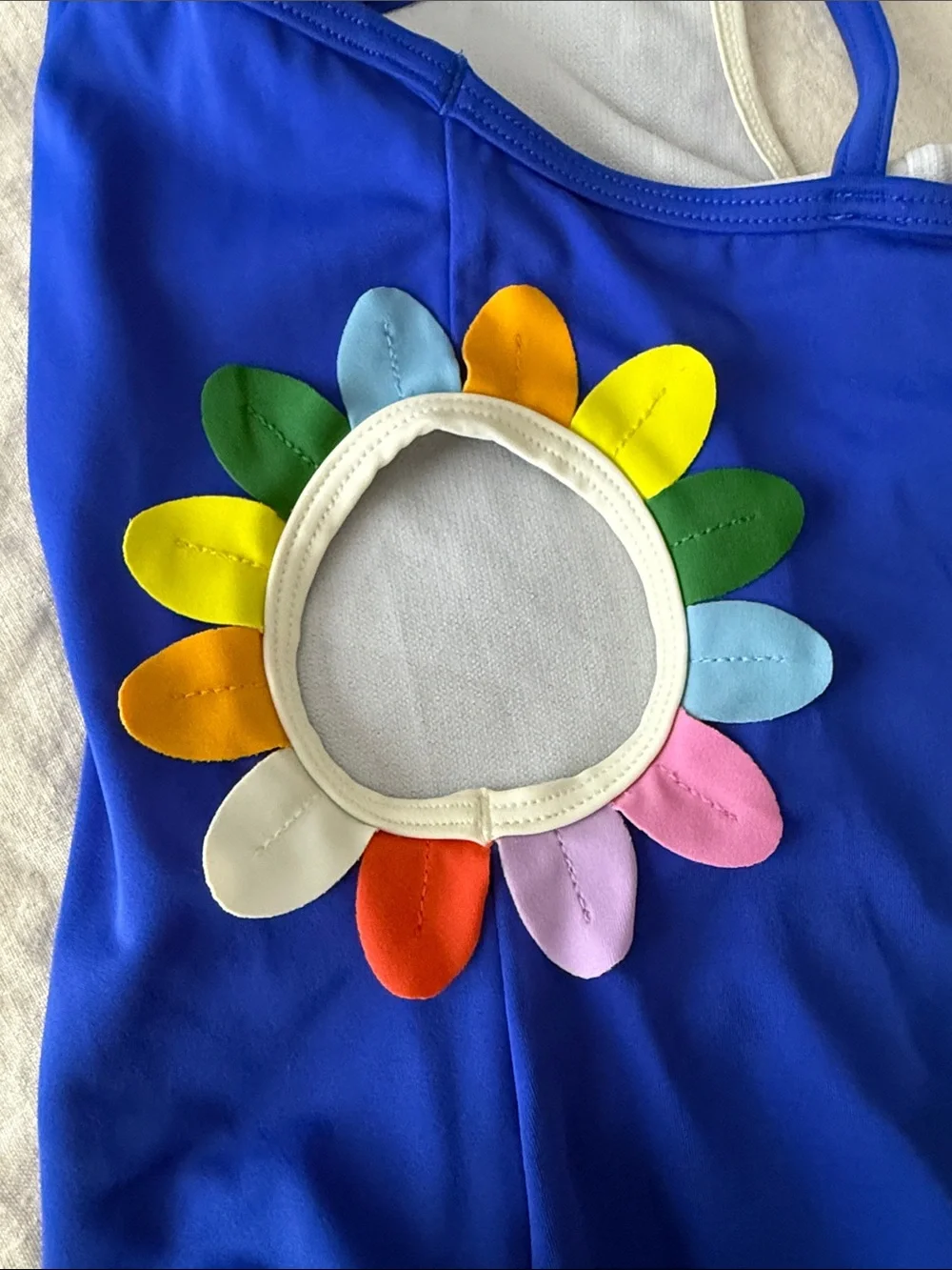 Mini Boden Cut-Out Flower Swimsuit